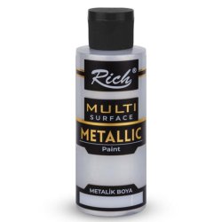 Rich - Rich Multi Surface Metalik Her Yüzey İçin Akrilik Boya 120ml 6502/3710 Gümüş