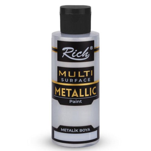 Rich Multi Surface Metalik Her Yüzey İçin Akrilik Boya 120ml 6502/3710 Gümüş - 6502/3710 Gümüş