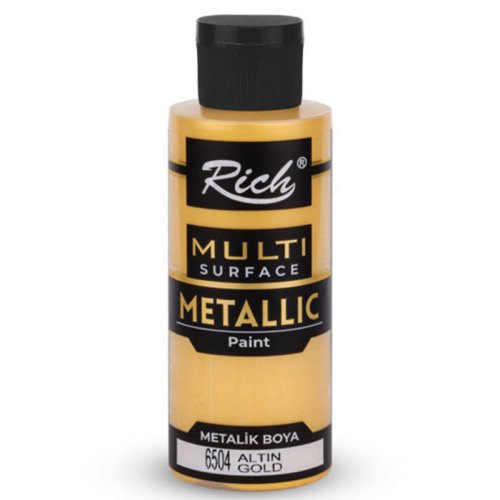Rich Multi Surface Metalik Her Yüzey İçin Akrilik Boya 120ml 6504/3711 Altın - 6504/3711 Altın