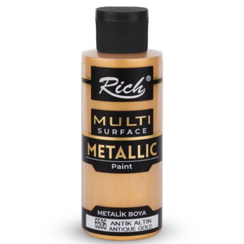 Rich Multi Surface Metalik Her Yüzey İçin Akrilik Boya 120ml 6506/3712 Antik Altın - 6506/3712 Antik Altın