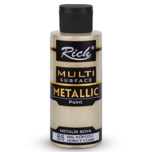Rich Multi Surface Metalik Her Yüzey İçin Akrilik Boya 120ml 6516/3717 Bal Köpüğü - 6516/3717 Bal Köpüğü