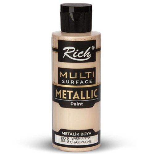 Rich Multi Surface Metalik Her Yüzey İçin Akrilik Boya 120ml 6518/3718 Şampanya - 6518/3718 Şampanya