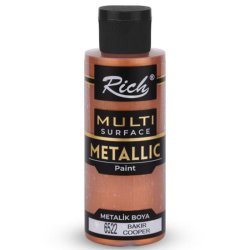 Rich - Rich Multi Surface Metalik Her Yüzey İçin Akrilik Boya 120ml 6522/3720 Bakır