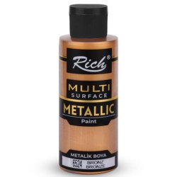 Rich - Rich Multi Surface Metalik Her Yüzey İçin Akrilik Boya 120ml 6524/3721 Bronz