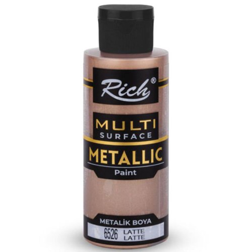 Rich Multi Surface Metalik Her Yüzey İçin Akrilik Boya 120ml 6526/3722 Latte - 6526/3722 Latte