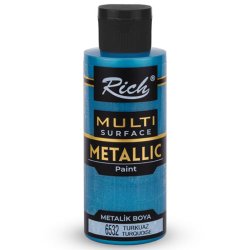 Rich - Rich Multi Surface Metalik Her Yüzey İçin Akrilik Boya 120ml 6532/3725 Turkuaz