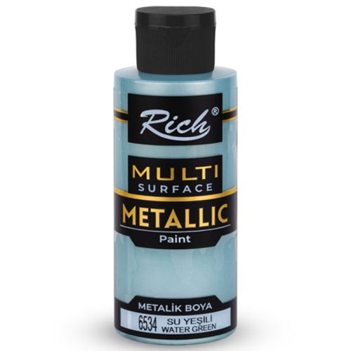 Rich Multi Surface Metalik Her Yüzey İçin Akrilik Boya 120ml 6534/3726 Su Yeşili - 6534/3726 Su Yeşili