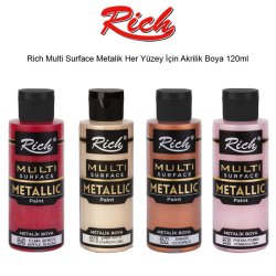 Rich - Rich Multi Surface Metalik Her Yüzey İçin Akrilik Boya 120ml Rich - Rich Multi Surface Metalik Her Yüzey İçin Akrilik Boya 120ml