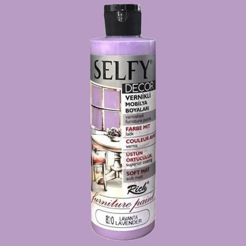 Rich Selfy Decor Vernikli Boya 240cc 820 Lavanta - 820 Lavanta
