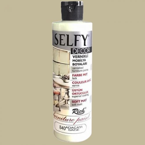 Rich Selfy Decor Vernikli Boya 240cc 840 Adaçayı - 840 Adaçayı
