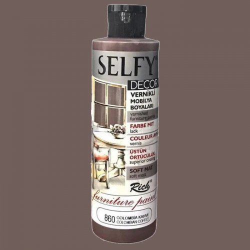 Rich Selfy Decor Vernikli Boya 240cc 860 Colombia Kahve - 860 Colombia Kahve