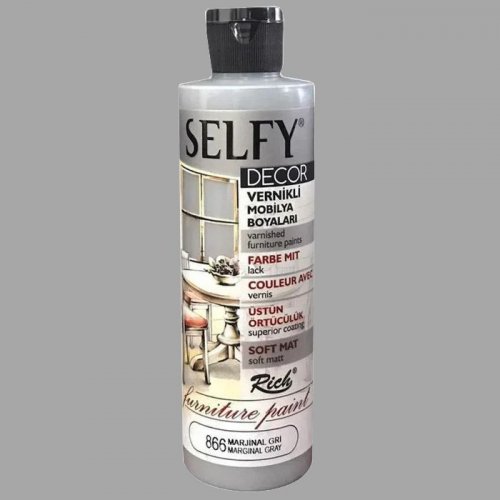 Rich Selfy Decor Vernikli Boya 240cc 866 Marjinal Gri - 866 Marjinal Gri