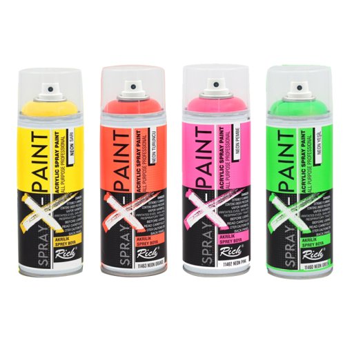 Rich Spray X-Paint Akrilik Sprey Boya 400ml Neon Renkler