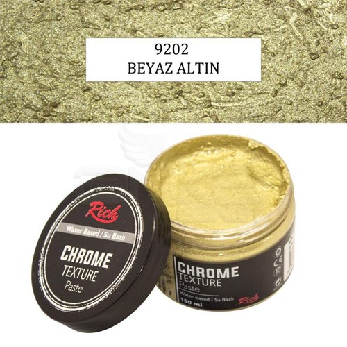 Rich Su Bazlı Chrome Texture Paste 150ml 9202 Beyaz Altın - 9202 Beyaz Altın