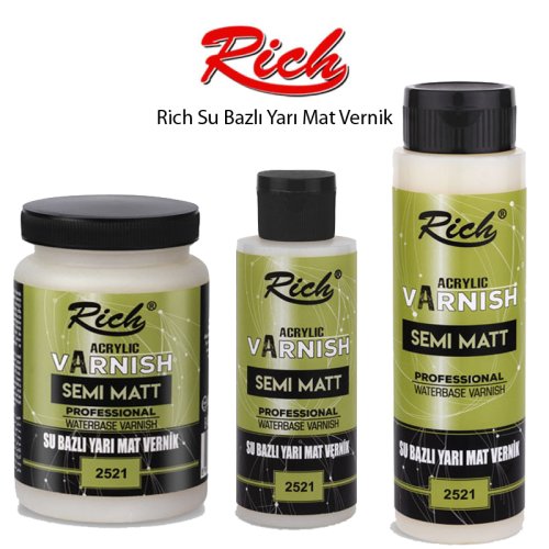 Rich Su Bazlı Yarı Mat Vernik Rich Su Bazlı Yarı Mat Vernik