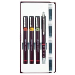 Cadence - Rotring Isograph Rapido Kalemi Seti Junior Set (0.1-0.2-0.3 mm.) + 0.5 Tikky Versatil Kalem