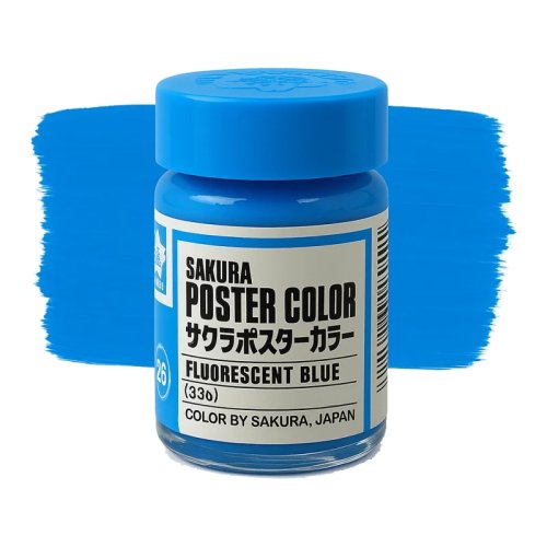 Sakura Guaj Boya Poster Colors Fluorescent Blue 336 - Fluorescent Blue 336