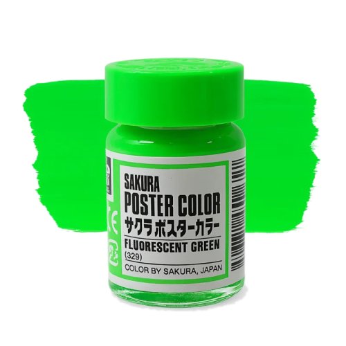 Sakura Guaj Boya Poster Colors Fluorescent Green 329 - Fluorescent Green 329