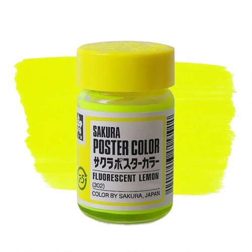 Sakura Guaj Boya Poster Colors Fluorescent Lemon 302 - Fluorescent Lemon 302