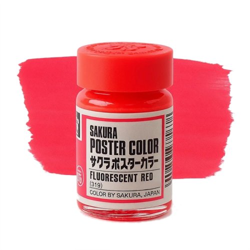 Sakura Guaj Boya Poster Colors Fluorescent Red 319 - Fluorescent Red 319
