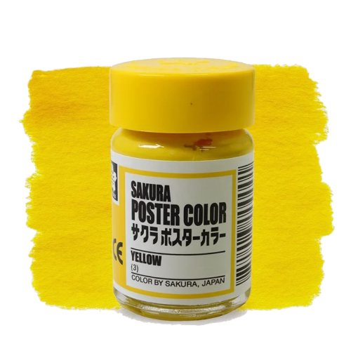 Sakura Guaj Boya Poster Colors Yellow 3 - Yellow 3