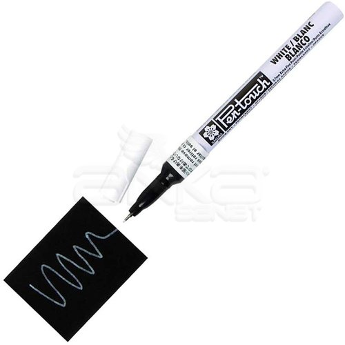 Sakura Pen-touch Marker Kalem 0,7 (Extra Fine) Beyaz - Beyaz