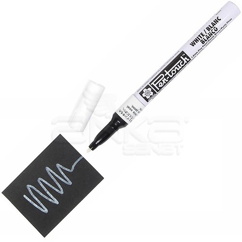 Sakura Pen-touch Marker Kalem 1mm (Fine) Beyaz - Beyaz