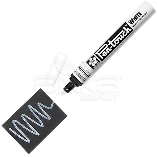 Sakura Pen-touch Marker Kalem 2mm (Medium) Beyaz - Beyaz