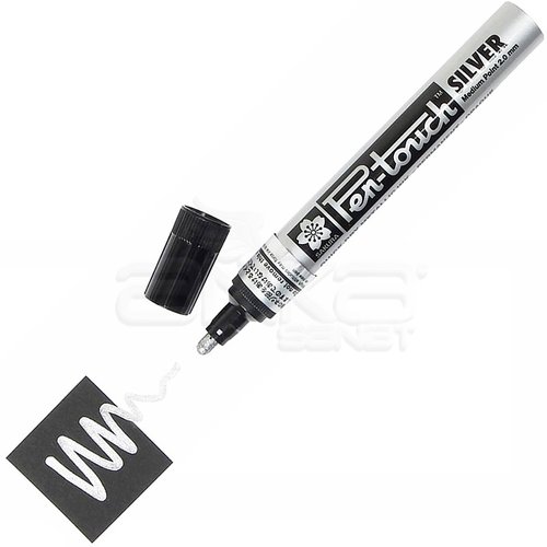 Sakura Pen-touch Marker Kalem 2mm (Medium) Gümüş - Gümüş
