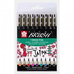 Sakura - Sakura Pigma Brush Pen 9lu Set