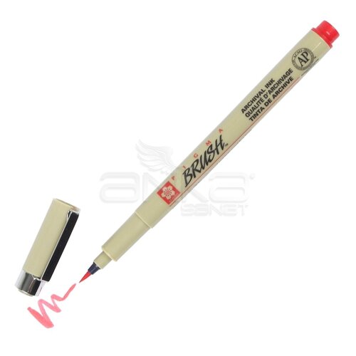 Sakura Pigma Brush Pen-Fırça Uçlu Kalem Kırmızı 19 - Kırmızı