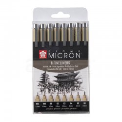 Sakura - Sakura Pigma Micron Teknik Çizim Kalemi 8li Set P0XSDK8