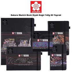 Sakura Sketch Book Siyah Kağıt 140g 80 Yaprak - Thumbnail