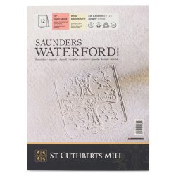 St Cuthberts - Saunders Waterford Grain Satin Blok 23x31cm 300g 12 Yaprak