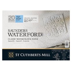 Saunders Waterford Cold Pressed High White Blok 20 Yaprak 300g 23x31cm - Thumbnail