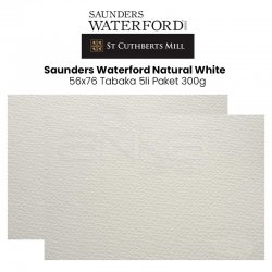 Saunders Waterford Natural White 300g 56x76 Tabaka 5li Paket - Thumbnail