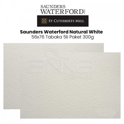 Saunders Waterford Natural White 300g 56x76 Tabaka 5li Paket