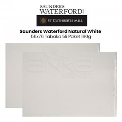 Saunders Waterford Natural White 190g 56x76 Tabaka 5li Paket - Thumbnail