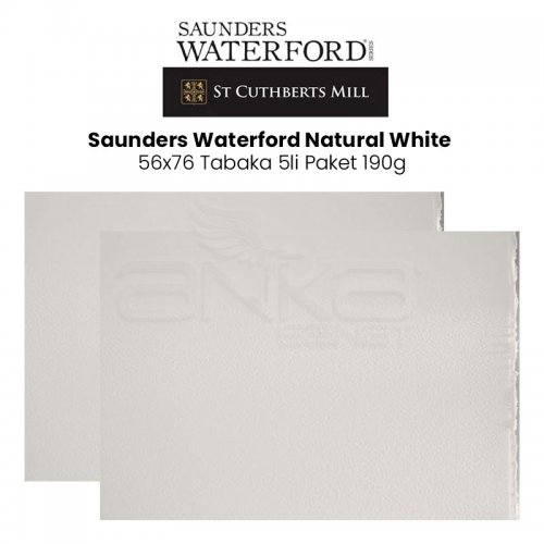 Saunders Waterford Natural White 190g 56x76 Tabaka 5li Paket