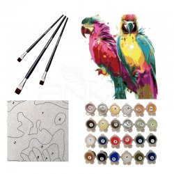 Anka Art - Sayılarla Boyama Seti 40x50cm Papağan