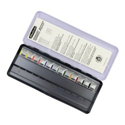 Schmincke Akademie Aquarell Metal Kutu 12li Yarım Tablet Sulu Boya 75779 - Thumbnail