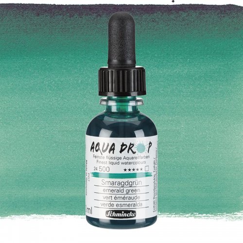 Schmincke Aqua Drop Sıvı Sulu Boya 30ml 500 Emerald Green