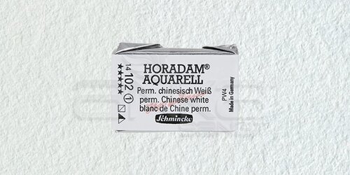 Schmincke Horadam Aquarell 1/1 Tablet 102 Permanent Chin, White seri 1 - 102 Permanent Chin, White