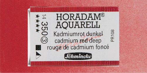 Schmincke Horadam Aquarell 1/1 Tablet 350 Cadmium Red Deep seri 3