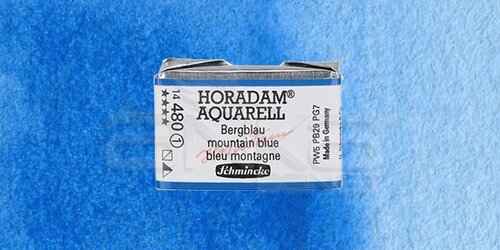 Schmincke Horadam Aquarell 1/1 Tablet 480 Mountain Blue seri 1 - 480 Mountain Blue