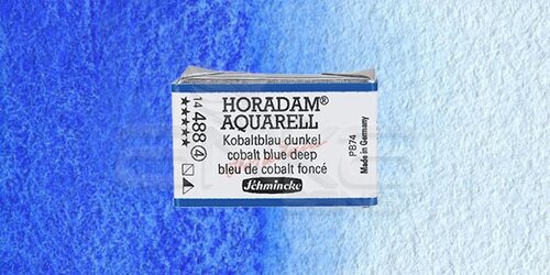 Schmincke Horadam Aquarell 1/1 Tablet 488 Cobalt Blue Deep seri 4 - 488 Cobalt Blue Deep