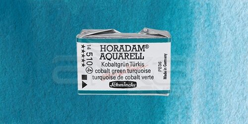 Schmincke Horadam Aquarell 1/1 Tablet 510 Cobalt Green Turquoise seri 4 - 510 Cobalt Green Turquoise