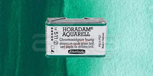 Schmincke Horadam Aquarell 1/1 Tablet 511 Chrom Oxide Green Brill seri 2 - 511 Chrom Oxide Green Brill