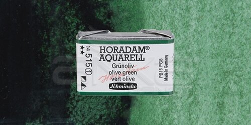Schmincke Horadam Aquarell 1/1 Tablet 515geen Olive seri 1 - 515 Green Olive