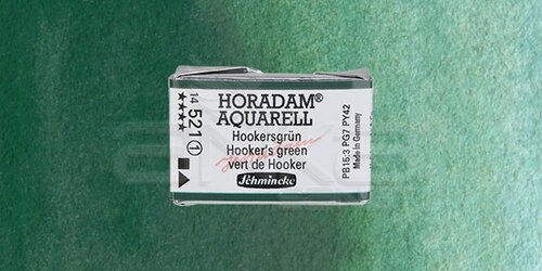 Schmincke Horadam Aquarell 1/1 Tablet 521 Phthalo Green seri 1 - 521 Phthalo Green